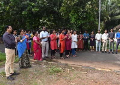 Eco Club members plant fruit-bearing saplings