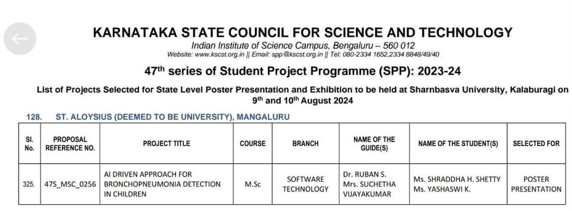 MSc Software Technology Healthcare Student Project gets selected for State level Poster Presentation