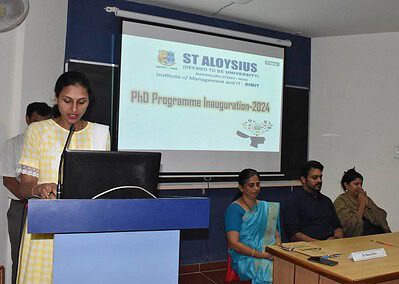 Inauguration of Ph D Course work 2024-25 was held in St Aloysius (Deemed to be University) AIMIT