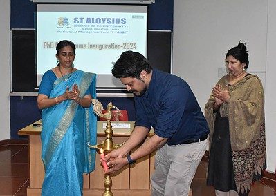 Inauguration of Ph D Course work 2024-25 was held in St Aloysius (Deemed to be University) AIMIT