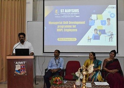 Managerial Skill Development Program for MRPL Employees Conducted by AIMIT