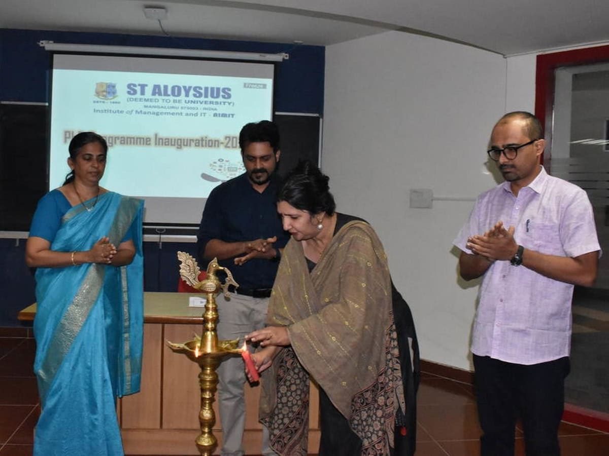 Inauguration of Ph D Course work 2024-25 was held in St Aloysius (Deemed to be University) AIMIT