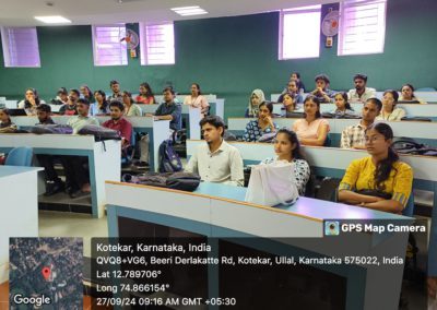 Department of Bioinformatics, AIMIT hosted a Guest Lecture by Alumni, Mr Jithin Jose Mathew