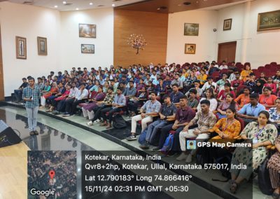 Guest Talk conducted for First year IT students by Mr G K Bhat, CEO of Kakunje Software Pvt.Ltd