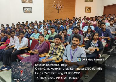 Guest Talk conducted for First year IT students by Mr G K Bhat, CEO of Kakunje Software Pvt.Ltd