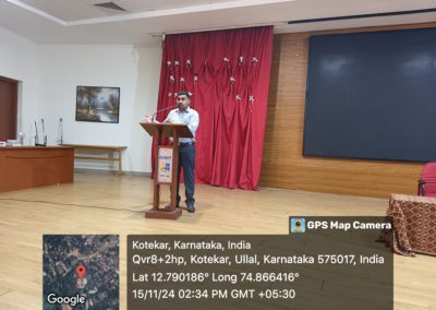 Guest Talk conducted for First year IT students by Mr G K Bhat, CEO of Kakunje Software Pvt.Ltd