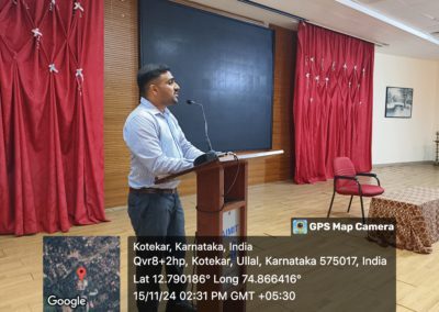 Guest Talk conducted for First year IT students by Mr G K Bhat, CEO of Kakunje Software Pvt.Ltd